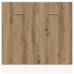 Berkfield Home Sink Bottom Cabinet Lyon Artisan Oak 80x46x81.5 cm Engineered Wood in Brown - thumbnail 5