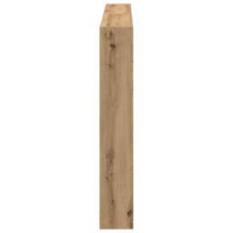 Berkfield Home Headboard Cabinet with LED Artisan Oak 160x17x102 cm in Brown - Size: 160 x 17 x 102 cm - thumbnail 8
