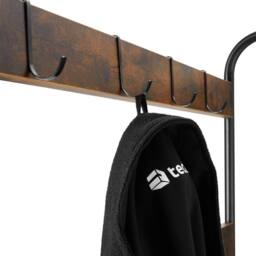 tectake Coat & Shoe Rack Wichita in Dark Brown - Size: 73.5 cm - thumbnail 6