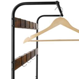 tectake Coat & Shoe Rack Wichita in Dark Brown - Size: 73.5 cm - thumbnail 4