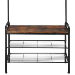 tectake Coat & Shoe Rack Wichita in Dark Brown - Size: 73.5 cm - thumbnail 8