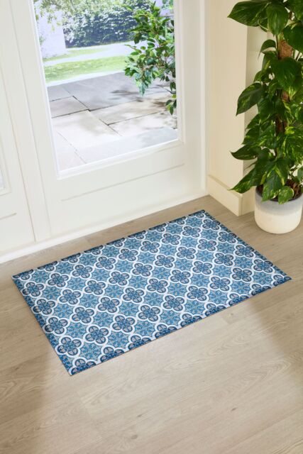 Artsy Mats Blue Mosaic Doormat - Size: 90 cm x 60 cm - image 1