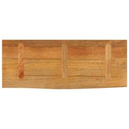 Berkfield Home Table Top Live Edge 90x20x2.5 cm Solid Wood Mango in Brown - thumbnail 5