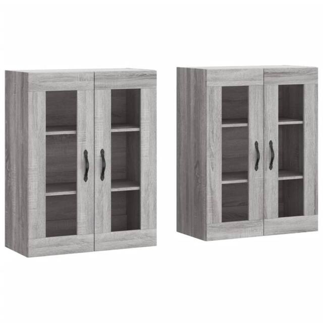 Berkfield Home Wall Mounted Cabinets 2 pcs Grey Sonoma Engineered Wood - image 1