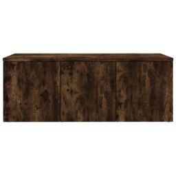 Berkfield Home TV Cabinet Smoked Oak 80x34x30 cm Engineered Wood in Brown - Size: 80 x 34 x 30 cm - thumbnail 5