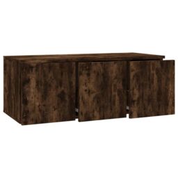 Berkfield Home TV Cabinet Smoked Oak 80x34x30 cm Engineered Wood in Brown - Size: 80 x 34 x 30 cm - thumbnail 6