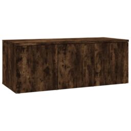 Berkfield Home TV Cabinet Smoked Oak 80x34x30 cm Engineered Wood in Brown - Size: 80 x 34 x 30 cm - thumbnail 2