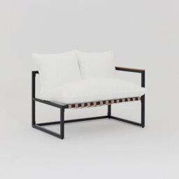 Home Detail Marbella Black Garden Corner Set with Ivory Cushions - thumbnail 3