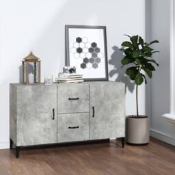 Berkfield Home Sideboard Concrete Grey 100x36x60 cm Engineered Wood - Size: 100 x 36 x 60 cm - thumbnail 2