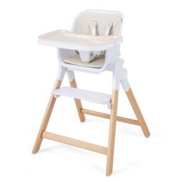 CASART 4-in-1 Convertible Baby Chair w/ Detachable & Adjustable Tray Footrest in Beige - thumbnail 1