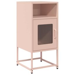 Berkfield Home Bedside Cabinet Pink 36x39x78 cm Cold-rolled Steel - Size: 36 x 39 x 78 cm - thumbnail 2