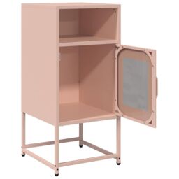 Berkfield Home Bedside Cabinet Pink 36x39x78 cm Cold-rolled Steel - Size: 36 x 39 x 78 cm - thumbnail 5