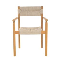 Nordlys Set of 2 Indoor Outdoor Chairs in Solid Acacia Wood & Rope in Brown - thumbnail 8