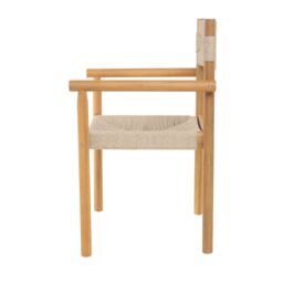 Nordlys Set of 2 Indoor Outdoor Chairs in Solid Acacia Wood & Rope in Brown - thumbnail 9