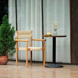 Nordlys Set of 2 Indoor Outdoor Chairs in Solid Acacia Wood & Rope in Brown - thumbnail 4