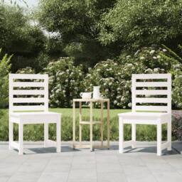 Berkfield Home Beautiful Garden Chairs 2 pcs White 40.5x48x91.5 cm Solid Wood Pine - thumbnail 2