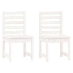 Berkfield Home Beautiful Garden Chairs 2 pcs White 40.5x48x91.5 cm Solid Wood Pine - thumbnail 3
