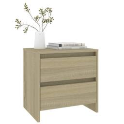 Berkfield Home Bedside Cabinets 2 pcs Sonoma Oak 45x34.5x44.5 cm Engineered Wood in Light Tan - thumbnail 7