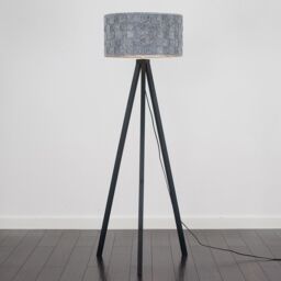 ValueLights Barbro Black Wood Tripod Floor Lamp with Felt Shade - thumbnail 3