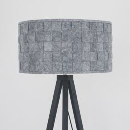 ValueLights Barbro Black Wood Tripod Floor Lamp with Felt Shade - thumbnail 4