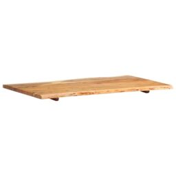 Berkfield Home Table Top Solid Acacia Wood 100x(50-60)x2.5 cm in Brown - thumbnail 6
