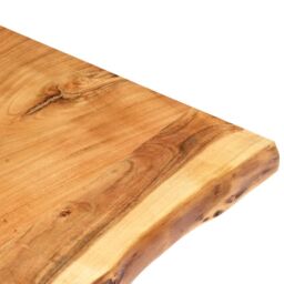 Berkfield Home Table Top Solid Acacia Wood 100x(50-60)x2.5 cm in Brown - thumbnail 3