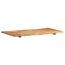 Berkfield Home Table Top Solid Acacia Wood 100x(50-60)x2.5 cm in Brown - thumbnail 5