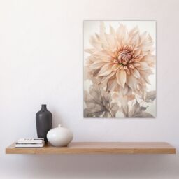 "Artery8 Elegant Dahlia Soft Pastel Flower Aesthetic Calm Pastel Tone Petals Large Wall Art Poster Print Thick Paper 18X24 Inch - Size: W18"" x H24""" - thumbnail 4