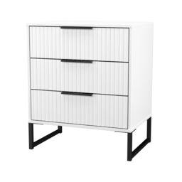 Ready Assembled 2 U Menai 3 Drawer Chest (Ready Assembled) in White - thumbnail 4