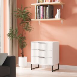 Ready Assembled 2 U Menai 3 Drawer Chest (Ready Assembled) in White - thumbnail 1