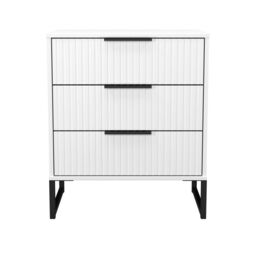 Ready Assembled 2 U Menai 3 Drawer Chest (Ready Assembled) in White - thumbnail 2