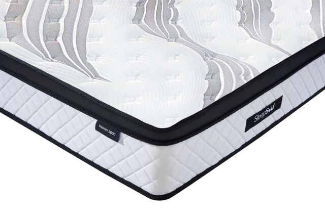 Birlea SleepSoul Heaven 3000 Mattress Memory Foam Pocket Sprung in White - Size: Super King