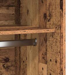 Berkfield Home Wardrobe Old Wood 100x50x200 cm Engineered Wood in Brown - Size: 100 x 50 x 200 cm - thumbnail 7