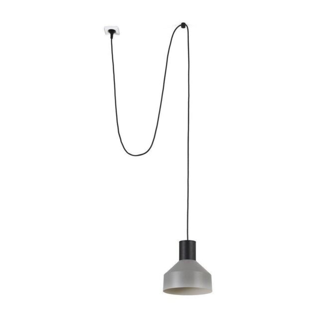 Netlighting Kombo Grey Dome Pendant Lamp Ø200 With Plug 3000K in Black