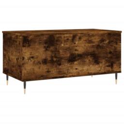 Berkfield Home Coffee Table Smoked Oak 90x44.5x45 cm Engineered Wood in Brown - thumbnail 8