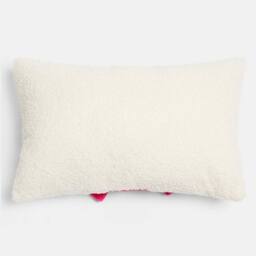 OHS Bow Wrapped Boucle Throw Pillow Scatter Cushion in Cream - thumbnail 4