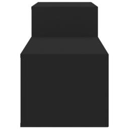 Berkfield Home Shoe Cabinet Black 150x35x45 cm Engineered Wood - Size: 150 x 35 x 45 cm - thumbnail 6