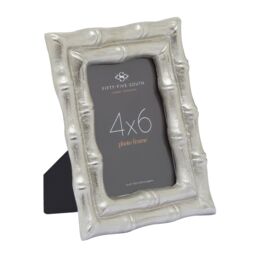 Orsina Hiba Silver Finish Bamboo Effect 4In X 6In Photo Frame - thumbnail 4