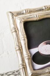 Orsina Hiba Silver Finish Bamboo Effect 4In X 6In Photo Frame - thumbnail 2
