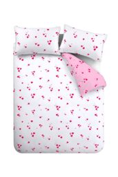 Catherine Lansfield 'Seersucker Heart' Duvet Cover Set in White - Size: Double - thumbnail 5
