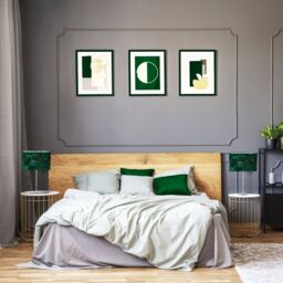 Happy Homewares Contemporary Designer Crushed Velvet Fabric Rectangular Lamp Shade in Dark Green - Size: 12 inches - thumbnail 5