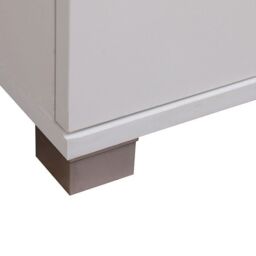 Moderna Tall White Wooden Filing Cabinet, 4 Shelves, Lockable 2 Door Office Unit - thumbnail 5