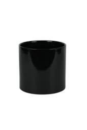 KDMD Hortus Sofia Glossy Black Ceramic Pot 16cm - thumbnail 1