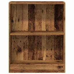 Berkfield Home Decorative Bookcase Old Wood 60x24x76 cm Engineered Wood in Brown - Size: 60 x 24 x 76 cm - thumbnail 4