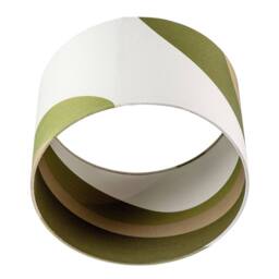 Happy Homewares Modern Linen Fabric Lamp Shade with Inner & Outer Wavy Design in Olive - Size: 12 inches - thumbnail 5