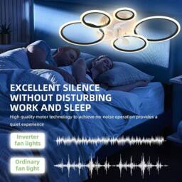 Garwarm 100cm LED Dimmabale Reversable Ceiling Fan with Lights & Remote in White - thumbnail 9