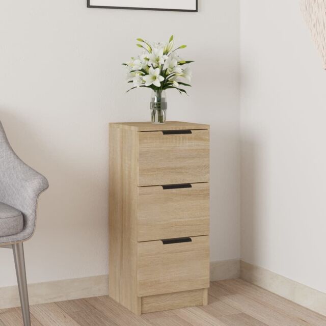 Berkfield Home Sideboard Sonoma Oak 30x30x70 cm Engineered Wood in Brown - Size: 30 x 30 x 70 cm - image 1