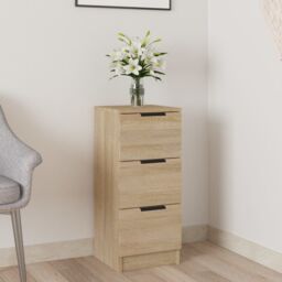 Berkfield Home Sideboard Sonoma Oak 30x30x70 cm Engineered Wood in Brown - Size: 30 x 30 x 70 cm - thumbnail 1