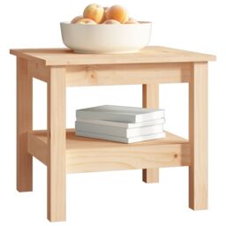 Berkfield Home Coffee Table 45x45x40 cm Solid Wood Pine in Brown - Size: 45 x 45 x 40 cm - thumbnail 5
