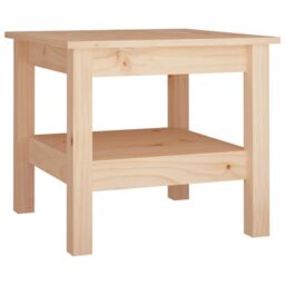 Berkfield Home Coffee Table 45x45x40 cm Solid Wood Pine in Brown - Size: 45 x 45 x 40 cm - thumbnail 2